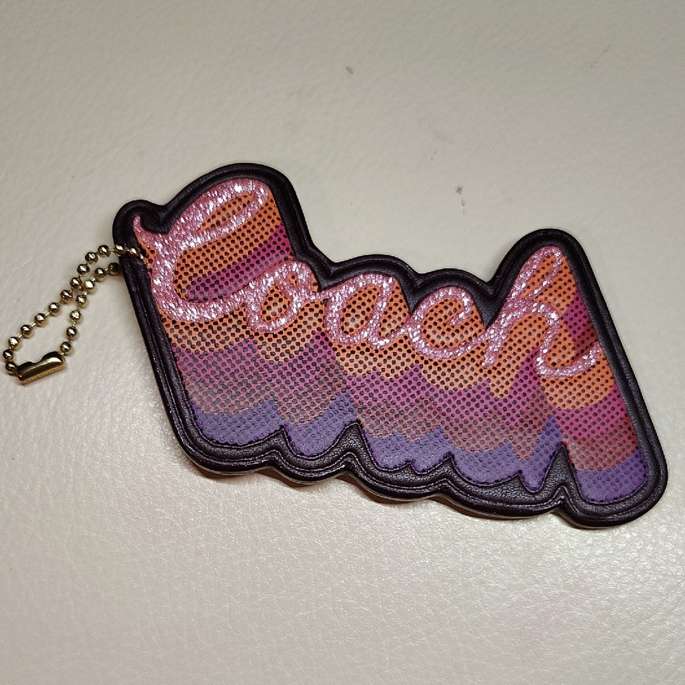 Coach Gradient Pink and Purple Keychain